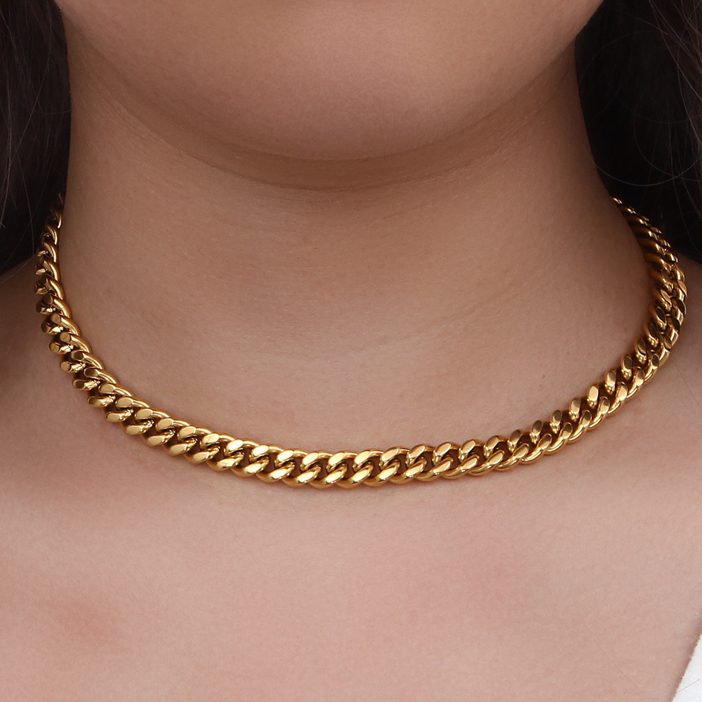 Fashion Solid Color Stainless Steel Plating Bracelets Necklace