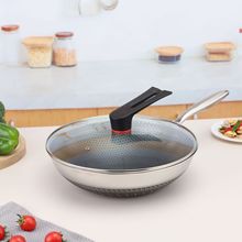 锅炒锅可立盖锅家用炒菜一体锅电磁炉炒菜锅带盖锅不粘锅不生锈锅