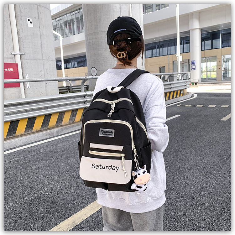 Schoolbag Female Korean High School Student Multi-layer Large-capacity Backpack Grade Five, Grade Six Junior High School Student Versatile Ins Backpack display picture 27