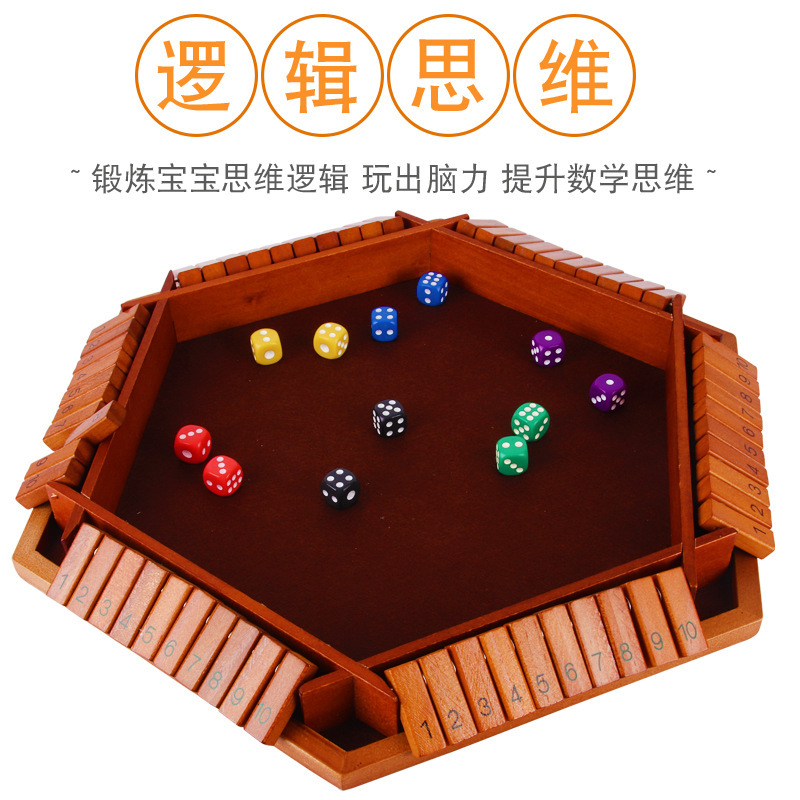 Cecpc flop digital de cuatro lados fiesta juego de mesa rompecabezas interactivo licor licor juguete de madera bebida accesorios del juego