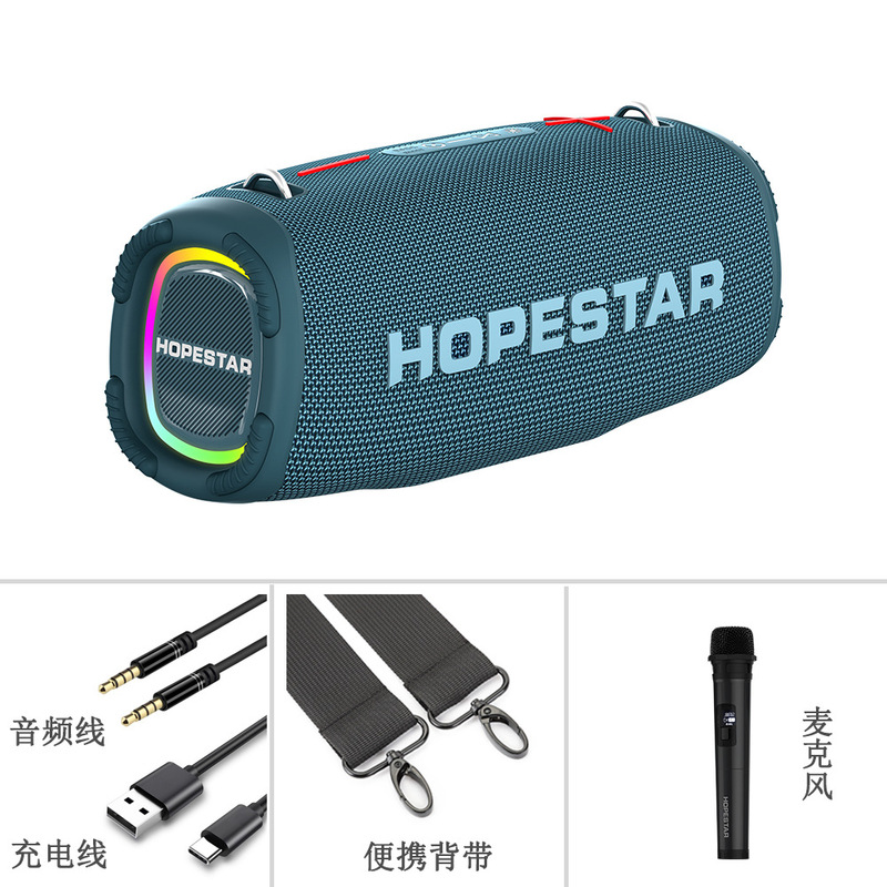 A6maxハイパワー80w屋外ポータブルbluetoothスピーカーマイク付き家庭カラオケサブウーファrgb付き|undefined