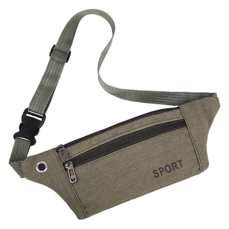 Bolso de la cintura de los hombres de lona de gran capacidad multi-capa bolsa de pecho de negocios Deportes bolsa de teléfono móvil sitio de construcción de trabajo bolsa de ocio bolsa de puesto