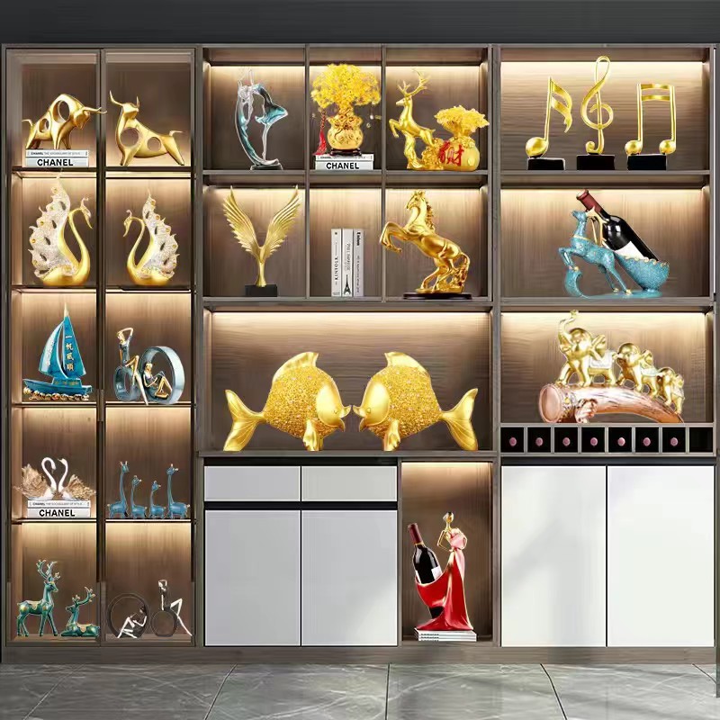 Deer Ornaments, Decorations on the Living Room Wine Cabinet, Wine Rack, Home Creative Tv Cabinet, Housewarming Decoration, Light Luxury