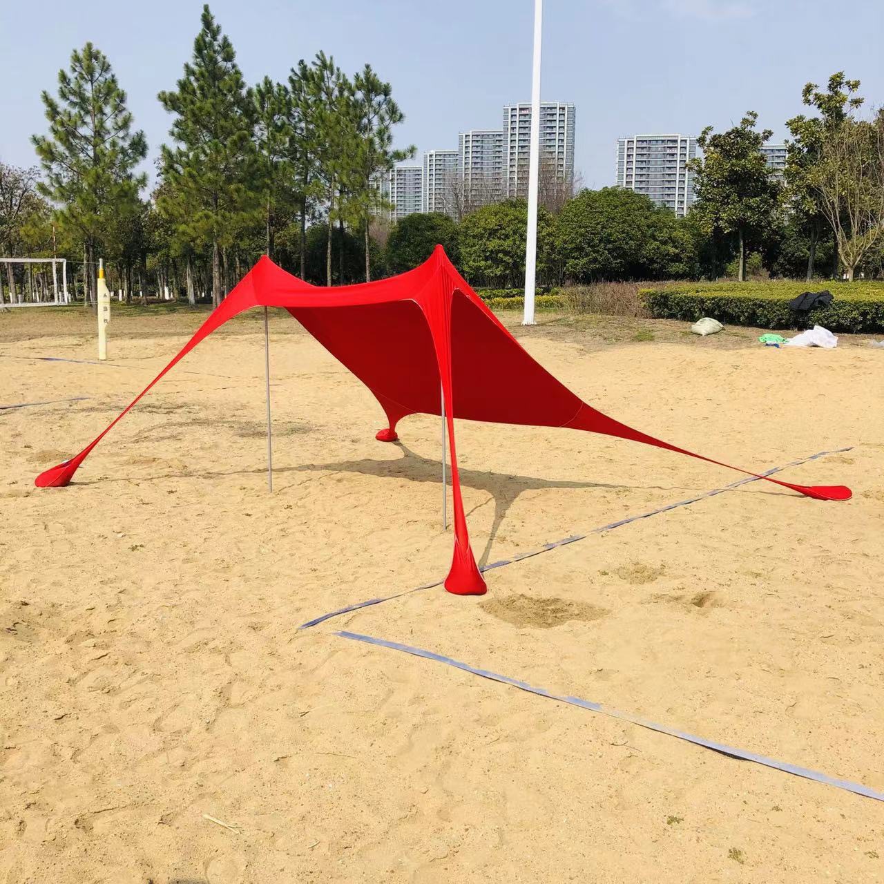 Portátil al aire libre playa techo solar protector solar para tomar pergola pescar al aire libre camping techo elástico fijación