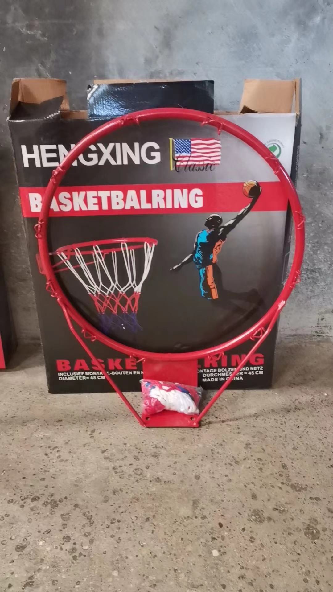 Aro de baloncesto doble reforzado con resorte, aro colgante 16mm, uso recreativo o escolar