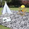 EssenceHexagonal flower brick picnic pad size can fixed outdoor moisture -proof cushion tent park ping pad thick picnic cloth