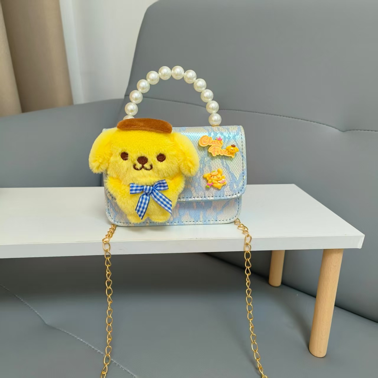 Melody bolso infantil princesa bolso de perla niña billetera de Año Nuevo bolso de hombro cadena