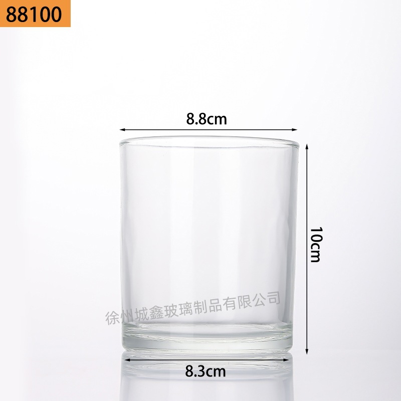 Vasos de vidrio transparentes para velas aromáticas al por mayor, portavelas de vidrio, adornos perfumados, vasos vacíos, recipientes para velas DIY, estilo nórdico