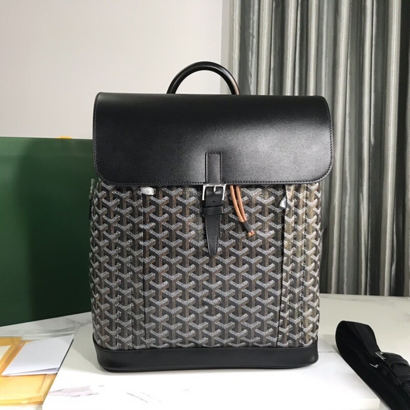 In-Stock Original Goyard Backpack, Lightweight and Practical, Dog-Tooth Pattern School Bag, Large-Capacity Commuter Bag, Unisex Tote Bag