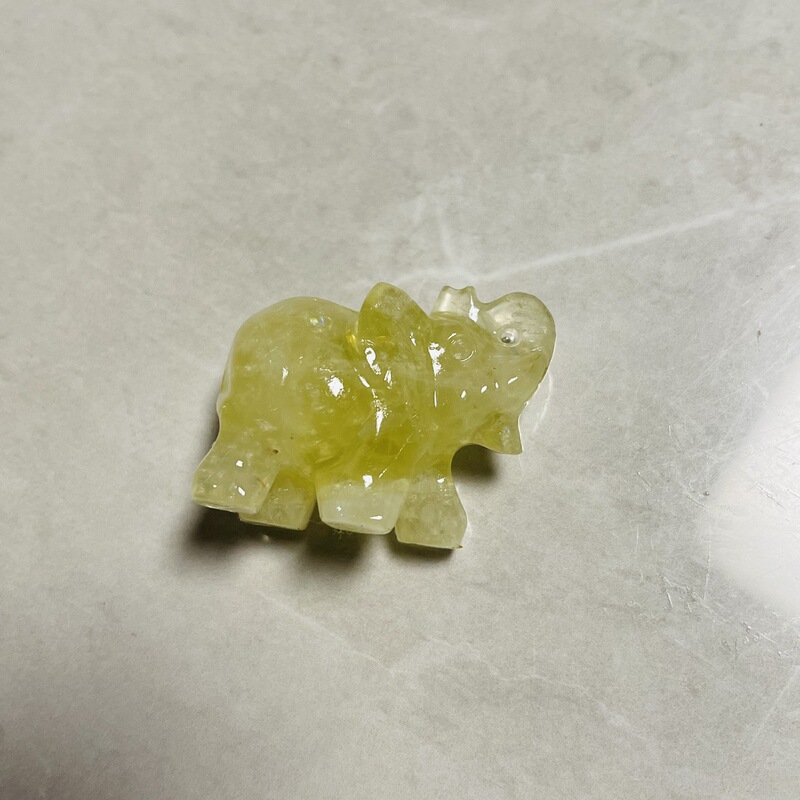 天然水晶多种材质小象原石雕刻打磨水晶小象摆件 图 11