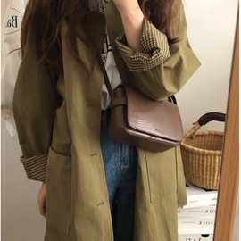 2025年新款秋冬风衣外套女款大衣小个子中长款英伦风日系休闲流