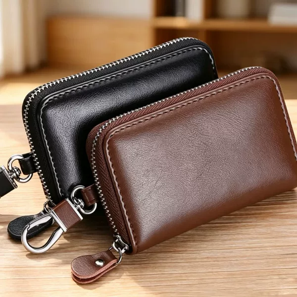 2026 new key case, large capacity, genuine leather texture, key organizer for men, car key case for women