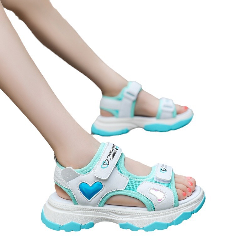 Sandalias para Niñas, Verano 2025, Nuevas Sandalias Abiertas de Moda para Niñas, Zapatos de Princesa para Niñas Mayores, Zapatos Deportivos de Playa con Suela Suave, a la Moda image 6