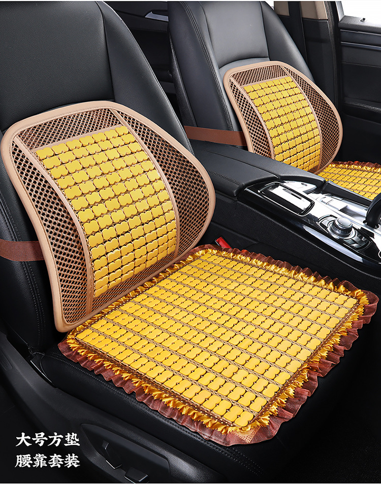 New Summer Bamboo Car Seat Cushion Office Chair Cushion Cooling Cushion Car Lumbar Seat Cushion Cooling Mat Breathable Universal Cushion