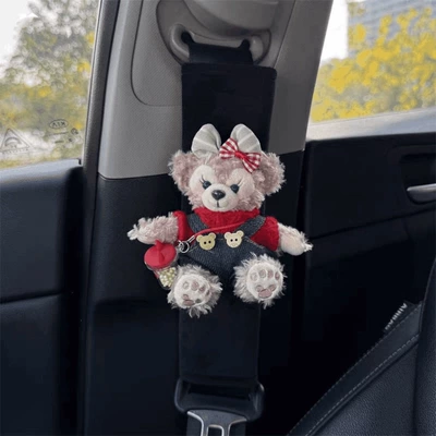 Shoulder Pad Anti-Strangling Neck Protector | Seat belt shoulder pad - red-denim-suspenders-red-water-cup-rose-black-safety-belt-shoulder-pads-1-piece
