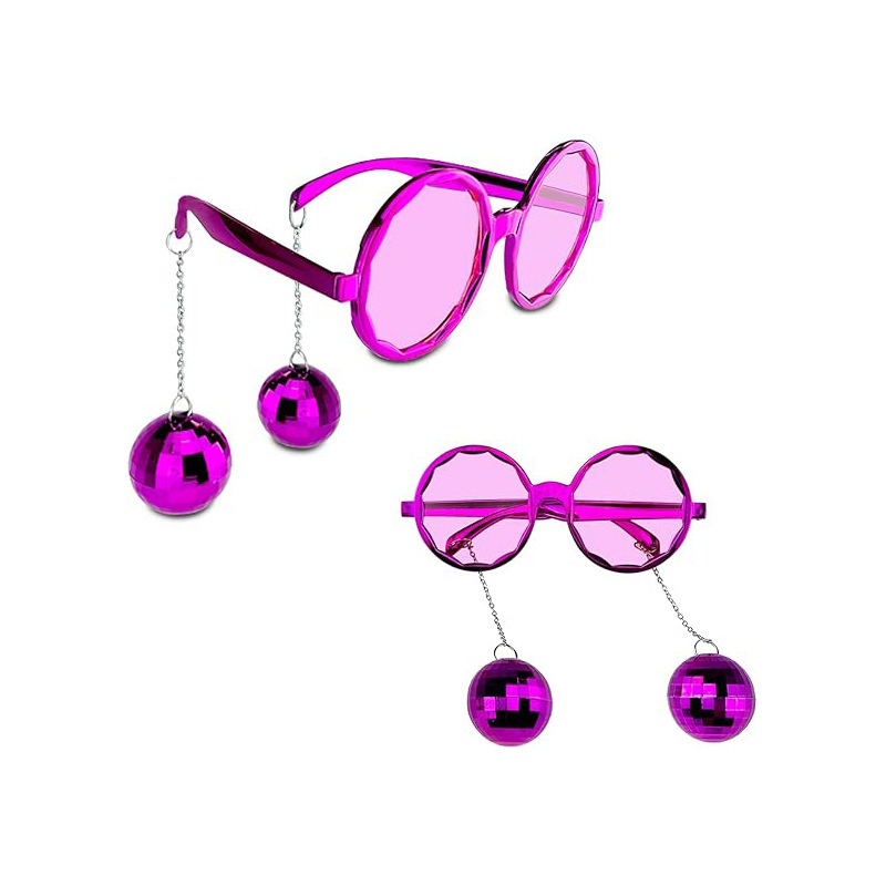 Cross-border single party gafas de bola especular bola láser tridimensional disco bola reflectante bola colgante gafas de cadena