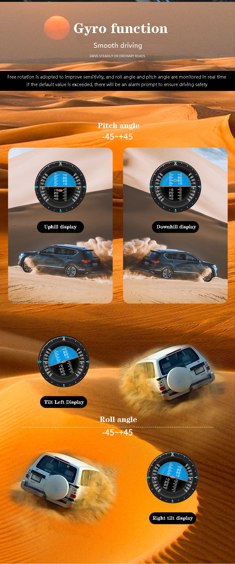 Three-generation LUFI XS car modified instrument OBD2 GPS multi-function LCD meter turbine speed G value gyro