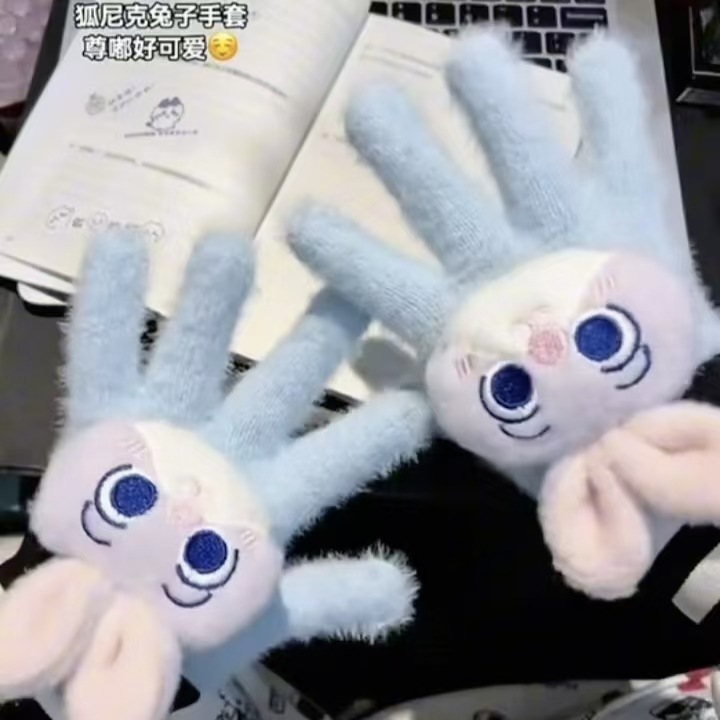 새로운 만화 파란색 장갑 한 켤레 [개별 포장]