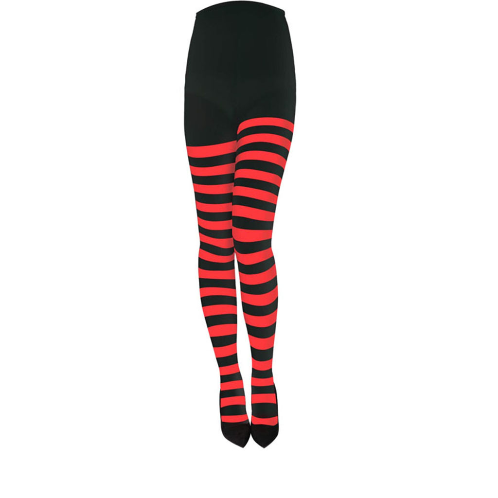 Pantalones de rayas rojas negras
