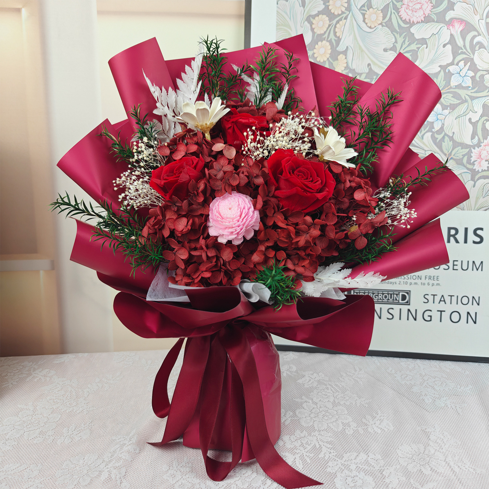 Amazon suministro transfronterizo eterno ramo de rosas productos terminados regalos de vacaciones para amigos regalos de flores ornamentación ramo