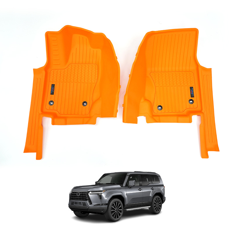 Personalización transfronteriza 24 Lexus GX550h coche naranja almohadilla especial Lexus inyección TPE almohadilla para el pie