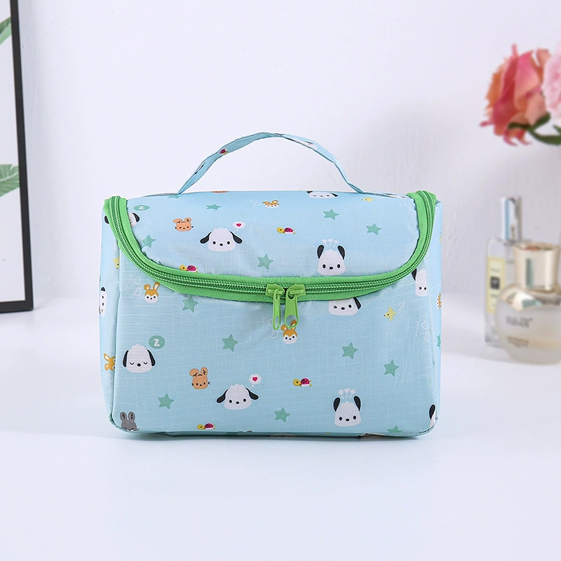 Cartoon Handheld Organizer Bag for Travel with Zipper in Various Cute Colors and Patterns