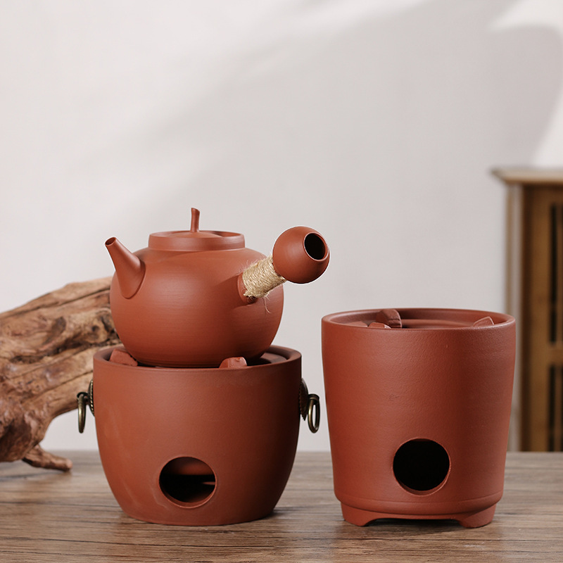 [Tao Chao Wen Chuang] Chaozhou Sand Pour Burning Water Jumping Cover Tea Set Palace Sand Pot Pottery Pot Boiling Water Boiling Teapot Ceramic