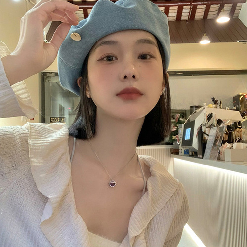 Women's Summer Jeans Bucket Hat Korean Version Versatile Face-Smaller Artist Hat Large Circumference Hat Instagram Trendy