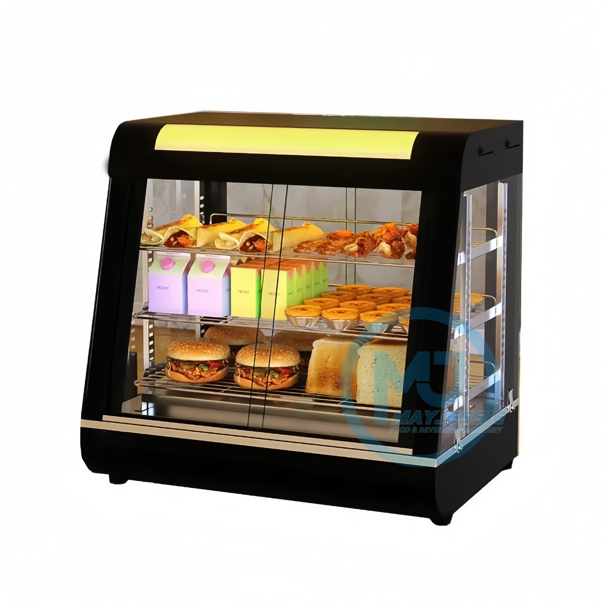 商用红色保温柜陈列展示柜蛋挞汉堡保鲜柜炸鸡薯条加热台式保温箱