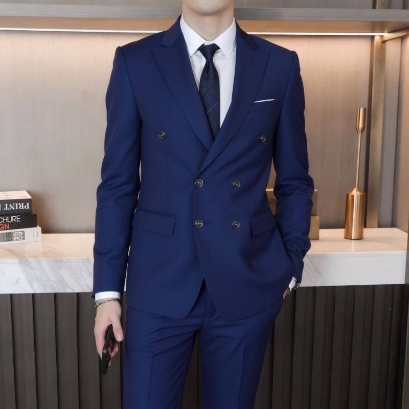 Abito uomo slim fit elegante business due pezzi matrimonio_voghion.com