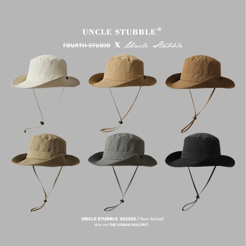 Solid quick dry travel thin denim climbing sun hat for men and women