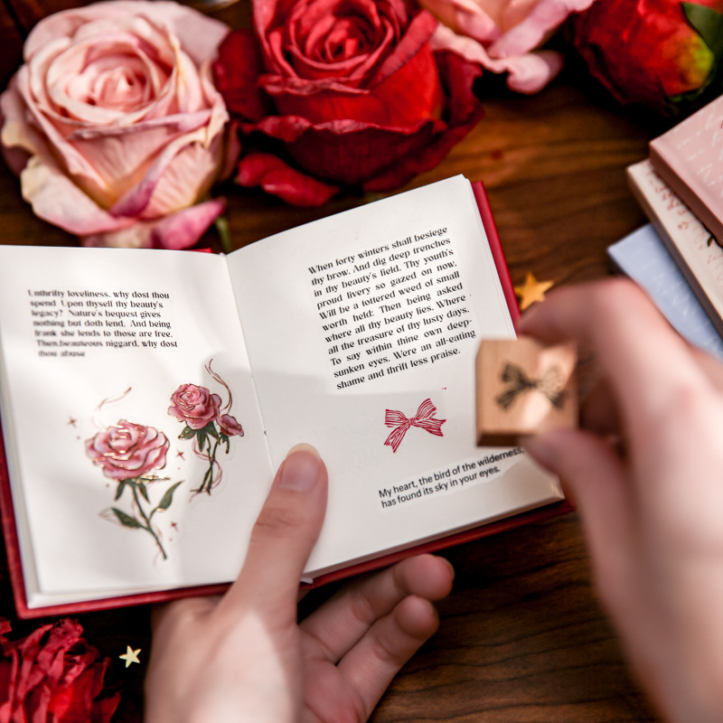 Mr. Paper A7 Rose Chronicle Series Ilustración original Libro de cuentas de mano Mensaje de estudiante Cuaderno de notas