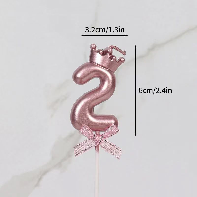 生日蜡烛七夕皇冠丝带蝴蝶结数字蜡烛金色0-9批发节日装饰蜡烛|undefined