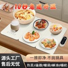 国境を越えたスプライシング温かいまな板、加熱まな板、温かいテーブル、食事ボード、断熱ボード、家庭用折りたたみウォーマー