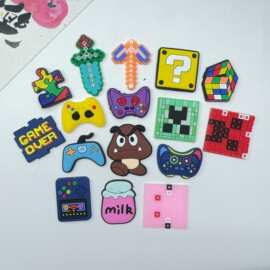 巧妙方块儿童积木益智桌面拼搭积木教具 PVC软胶配饰 DIY发夹收纳