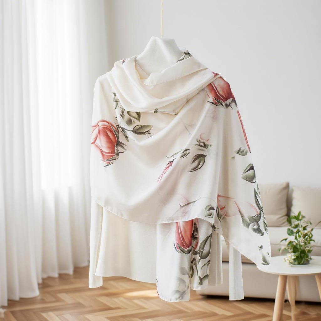 2025 primavera y verano nuevo estilo bufanda de seda mujer ligera y transpirable nueva bufanda de satén de seda para mujer estilo occidental bufanda larga chal