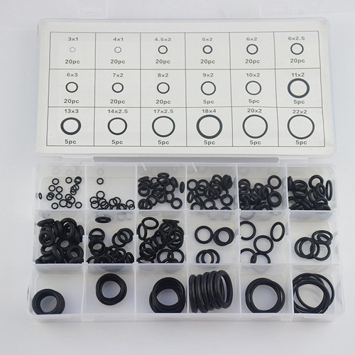 225PC O-ring set, black leather seal ring, O-ring high temperature resistance, NBR pressure-resistant box