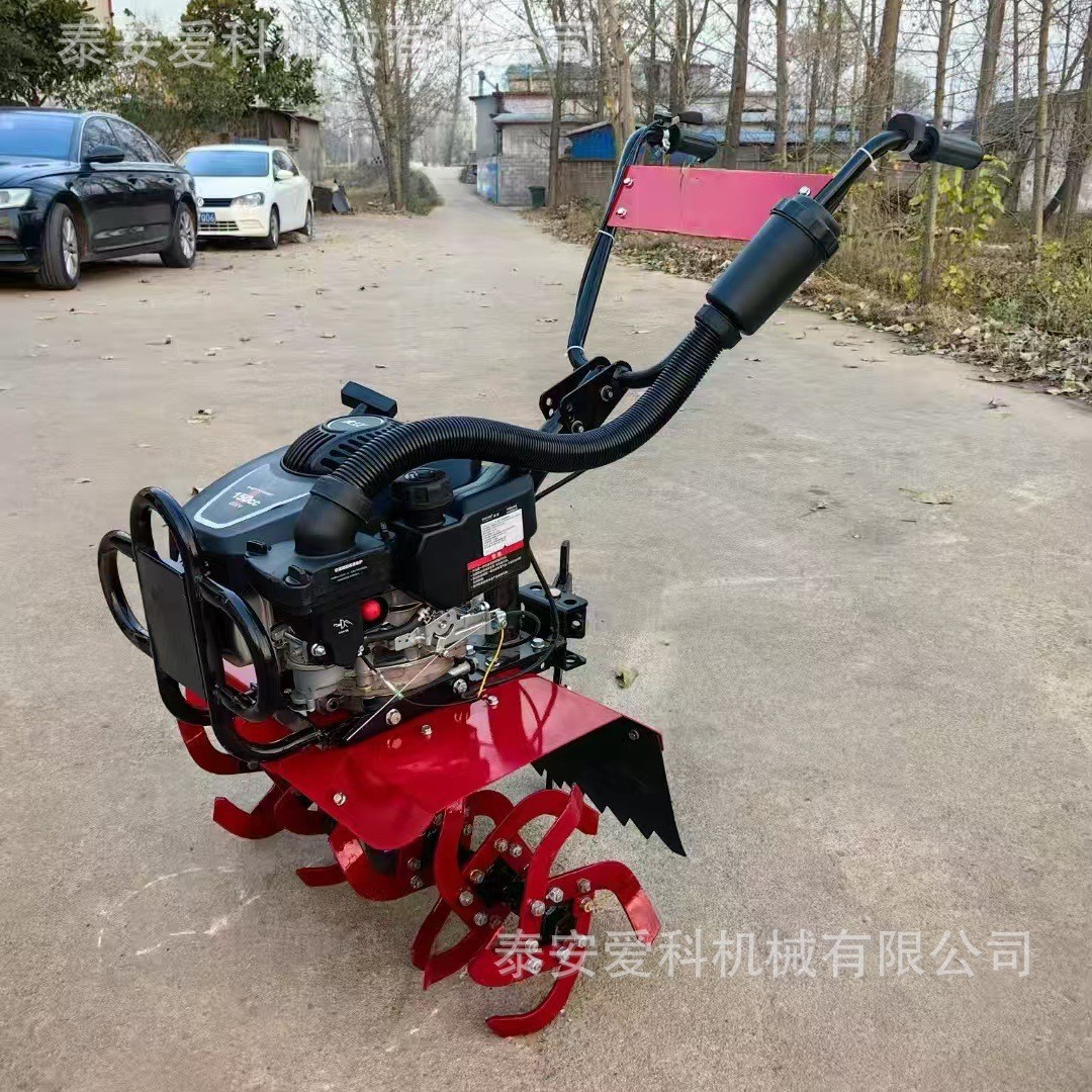 小型微耕机汽油柴油犁地机松地机电动除草机链轨旋耕除草开沟播种