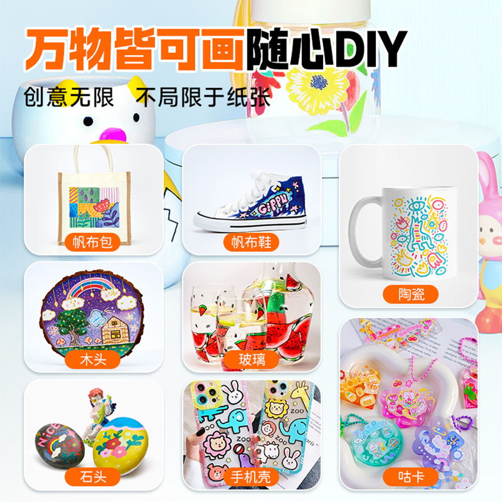 Lápiz de acrílico líquido directo lápiz de dibujo de cabeza suave lápiz de pintura lápiz de acuarela lápiz de arte lápiz de graffiti lápiz de dibujo