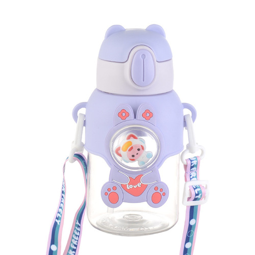 Summer Cartoon Water Cup for Male and Female Students Portable High-Looking Cute Water Bottle Large Capacity Internet Celebrity Space Cup Customization