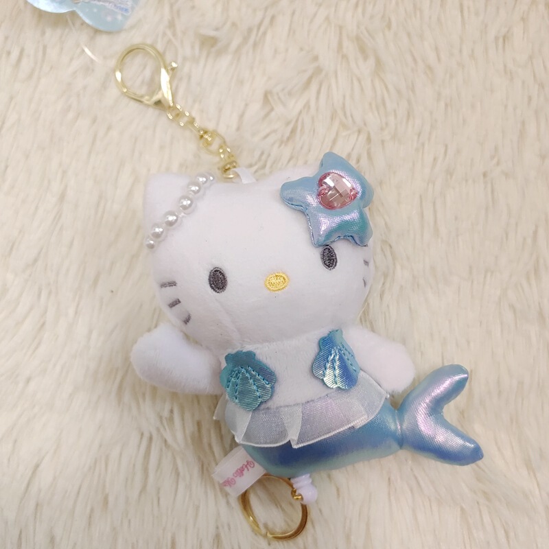 日本の猫人魚妖精ユニコーンペンダントぬいぐるみキーホルダーバッグペンダント|undefined
