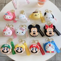ファッションアニメはかわいい小銭入れシリコン小銭入れ卸売り販売アニメシリコン収納バッグ