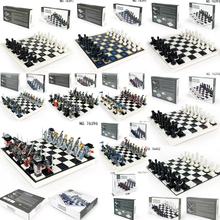 金致12款国际象棋人仔棋盘76396中古桌面游戏外积木玩具跨境批发