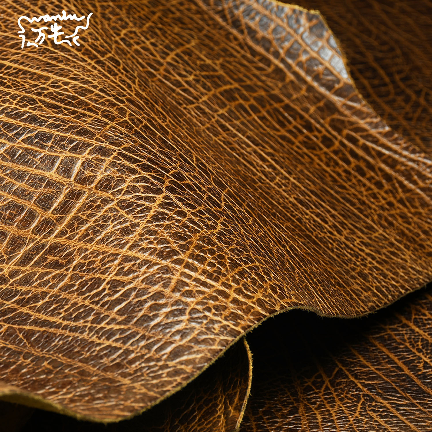 直销疯马皮 野牛纹蜡感皮革压花油皮植鞣皮长期正单供应批量生产