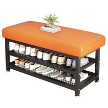换鞋凳门口家用入户玄关穿鞋凳简约鞋架坐凳收纳凳一体进门铁艺凳