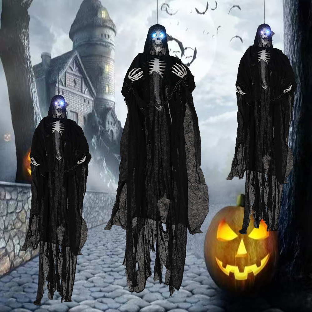 Halloween transfronterizo colgando fantasmas, fiesta en la habitación secreta, accesorios de decoración engañosos y aterradores, gran colgante en la puerta de la casa embrujada