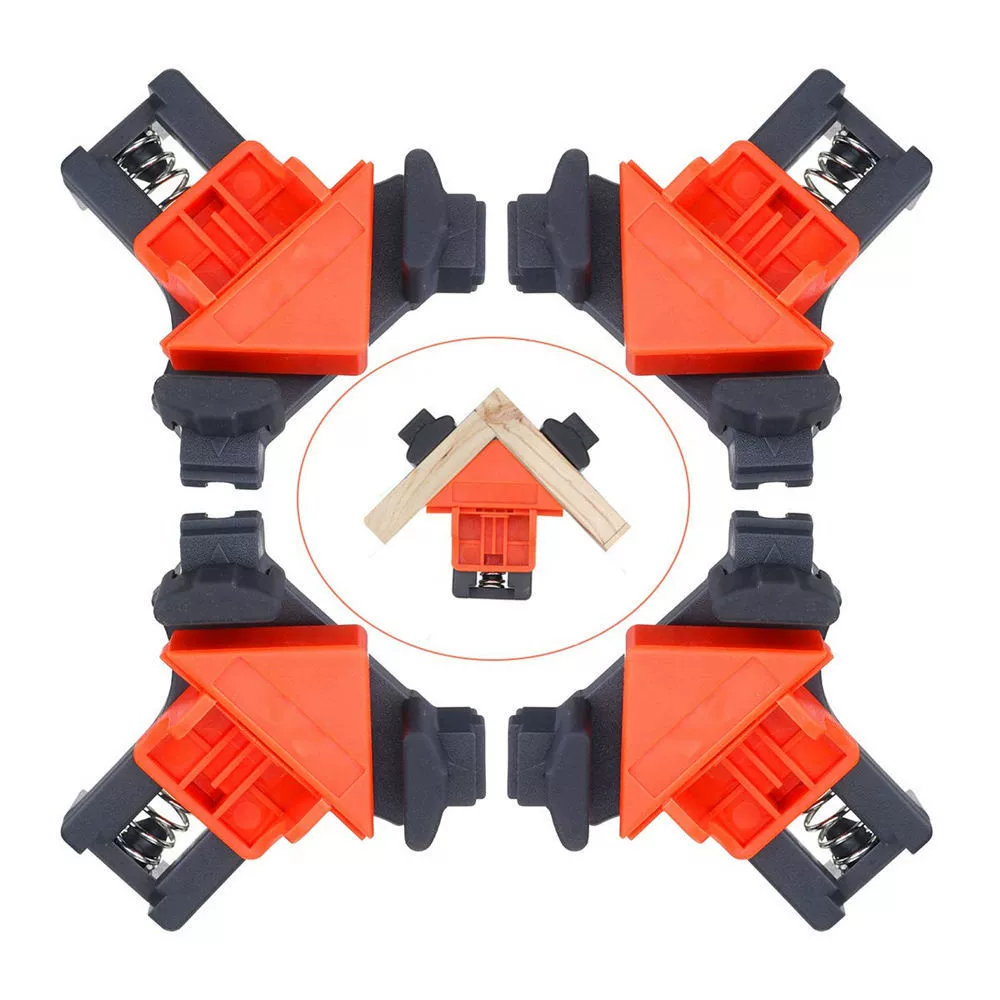 Деревообрабатывающий прямоугольный зажим 90 ° Фоторамка зажим рамка зажим домашний инструмент деревообрабатывающий быстрый зажим угол зажим