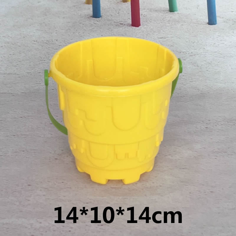 Cubo de playa de plástico engrosado para niños resistentes a caídas jugando juguetes de playa de cubo de arena al por mayor
