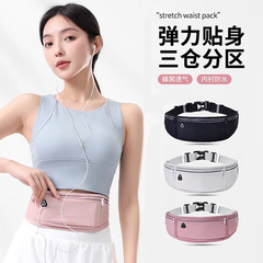 高弾性スポーツウエストバッグ、男女兼用ランニング携帯電話バッグ、軽量フィットネス用品、隠し防水ベルト、夜間ランニング用反射材付き