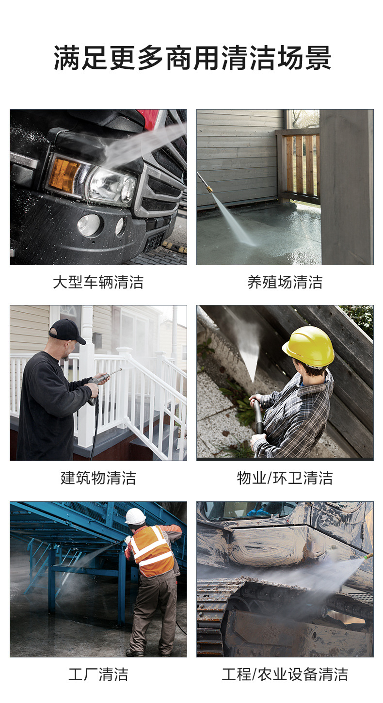 Yili Commercial 9022 High-Pressure Car Washing Machine with All-Copper Motor, Car Wash Pump, Farm Ground and Wall Cleaning Machine